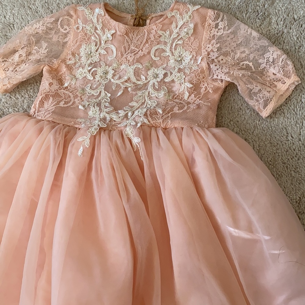 Little girls blush party dress - Picture 2 of 3
